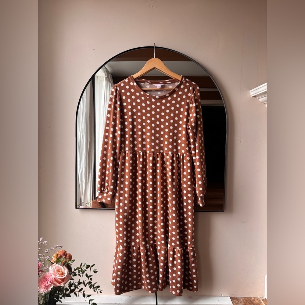 JOE FRESH X JILIAN HARRIS | polka dot midi dress | size small - Picture 3 of 5